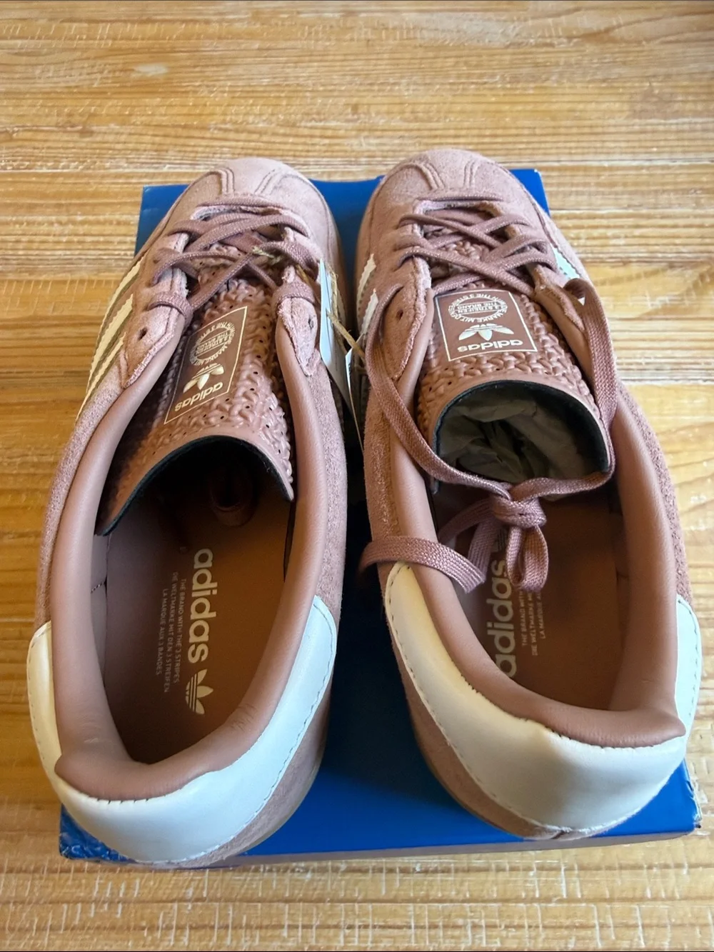adidas Gazelle Women's Suede Sneakers in Dusty Rose with White Stripes